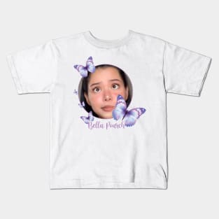 BELLA POARCH with purple butterflies Kids T-Shirt